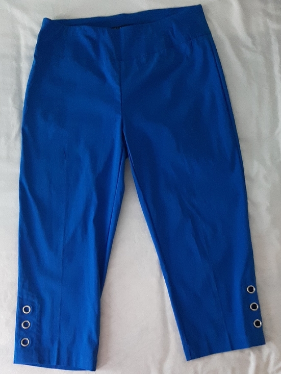 Zac & Rachel Pants - Capri Zac & Rachel Size 10 Royal Sapphire Blue Activewear Beach Or Casual